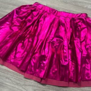 Metallic pink tennis skirt